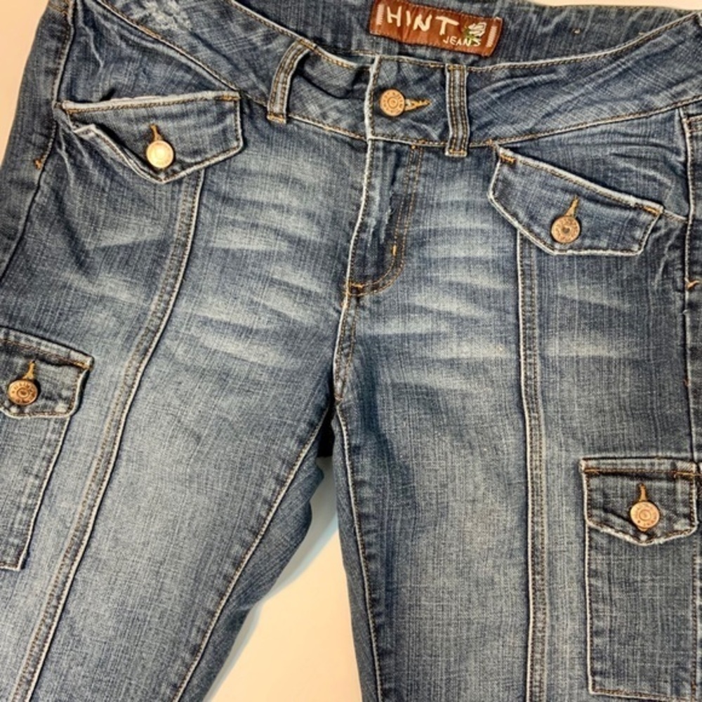 Hint Blue Long Denim Jean Shorts Size 11